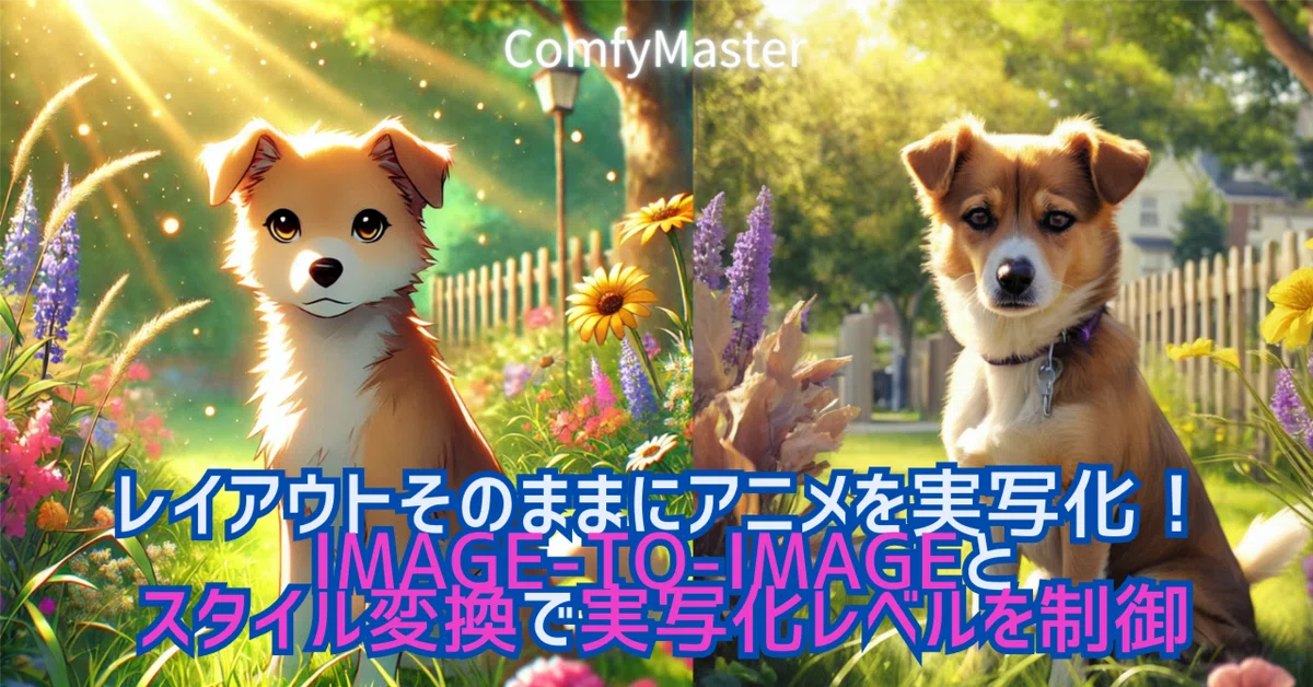 Cover Image for [ComfyMaster22] レイアウトそのままにアニメを実写化！image-to-imageとスタイル変換で実写化レベルを制御 #ComfyUI