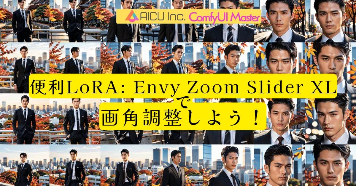 Cover Image for [ComfyMaster33] 便利LoRA: Envy Zoom Slider XLで画角調整しよう！#ComfyUI