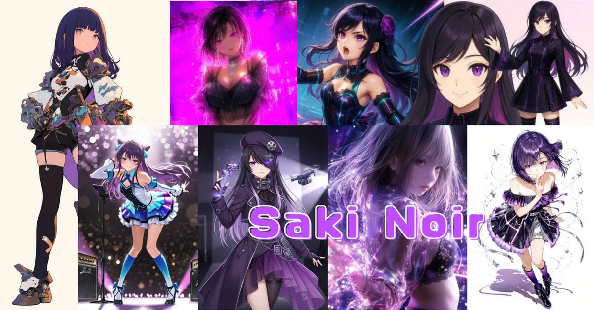 Cover Image for AiCutyキャラデザコンテスト「Saki Noir」（サキ・ノワール）部門結果発表！ #SakiNoir