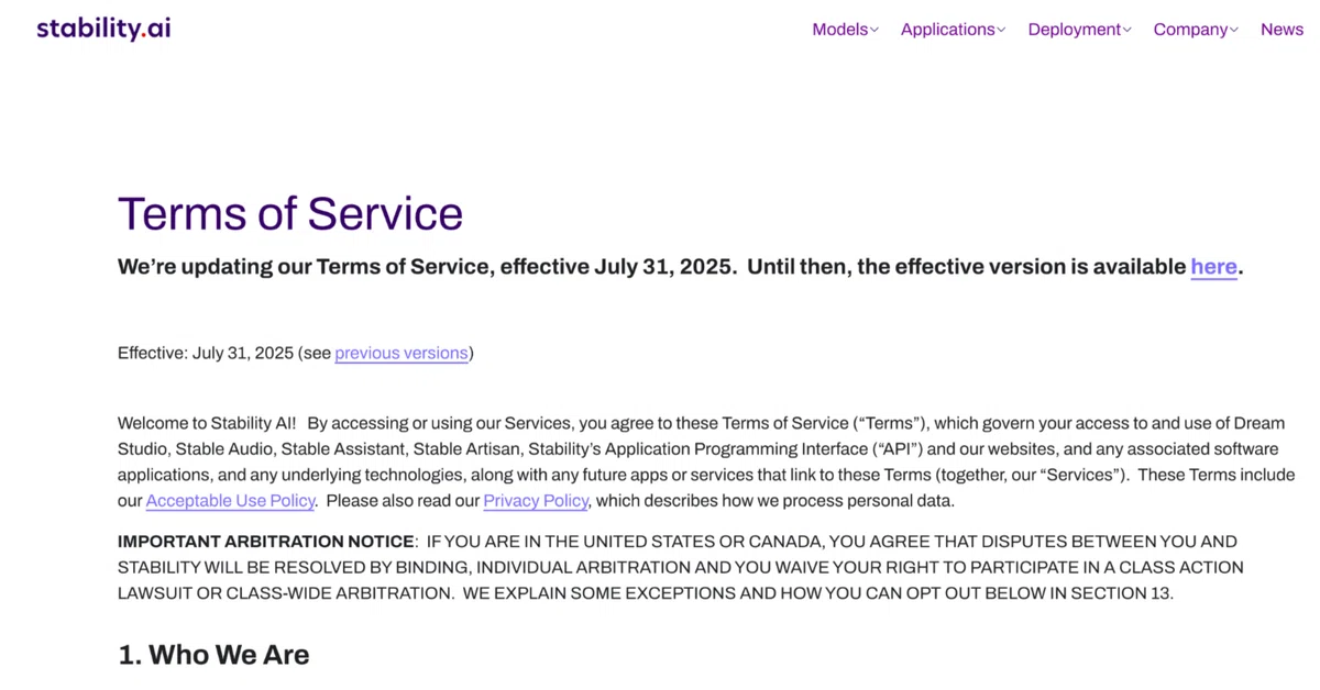 Cover Image for Stability AI が利用規約を改訂！この3年間で何が変わったのか？7分野で詳細解説
