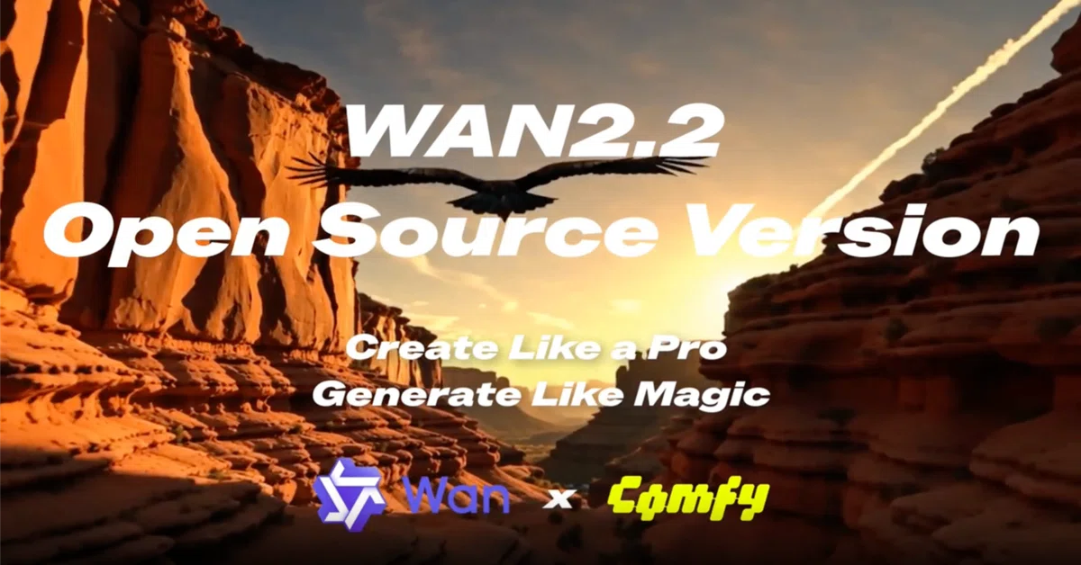 Cover Image for Wan2.2リリース! ComfyUIはゼロデイ対応を発表! アリババクラウドにはプロ版APIも